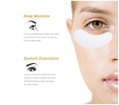 Set 50 perechi Hydrogel Eye Patch, plasturi cu gel hidratant pentru extensii gene, mov
