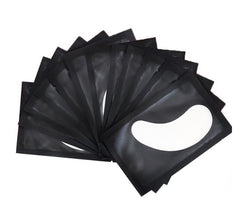 Set 50 perechi Hydrogel Eye Patch, plasturi cu gel hidratant pentru extensii gene, negru