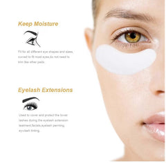 Set 50 perechi Hydrogel Eye Patch, plasturi cu gel hidratant pentru extensii gene, negru