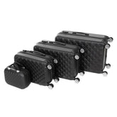Set 3 valize de calatorie + geanta cosmetice, negru
