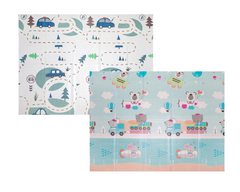 Covoras de joaca termic, masinute si animalute, 180 x 200 x 1 cm, pliabil, doua fete, protectie impotriva loviturilor