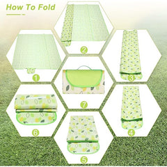 Patura de picnic pasi impaturire