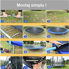 Trambulina de exterior 244cm diametru (albastra)