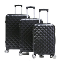 Set 3 valize de calatorie + geanta cosmetice, negru