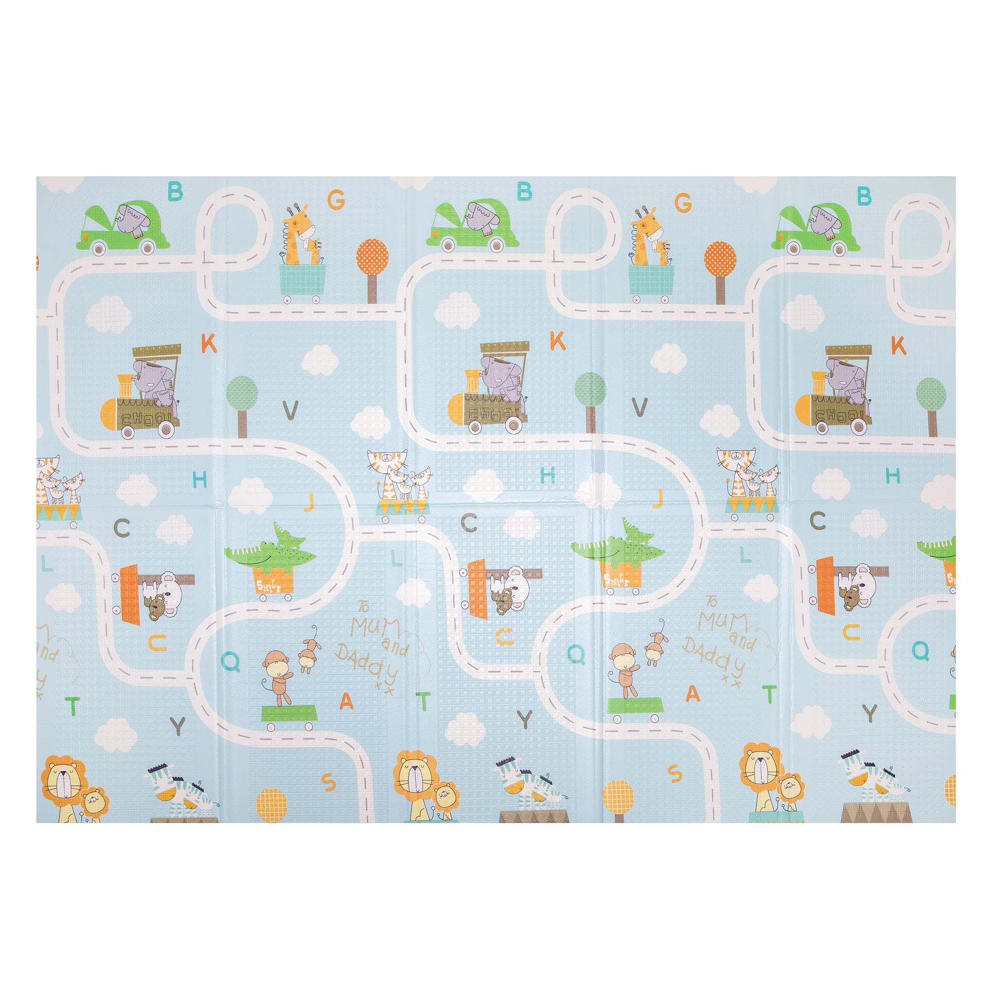Covoras de joaca termic, 150 x 200 x 1 cm, pliabil, doua fete, protectie impotriva loviturilor