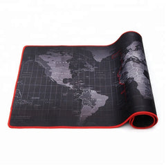 Mouse Pad harta lumii, 80 x 30 cm, tiv rosu - Daro Online