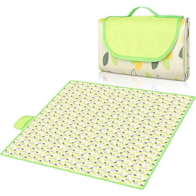 Patura de picnic, impermeabila cu maner, 200 x 200 cm, pentru 6-8 persoane, Verde