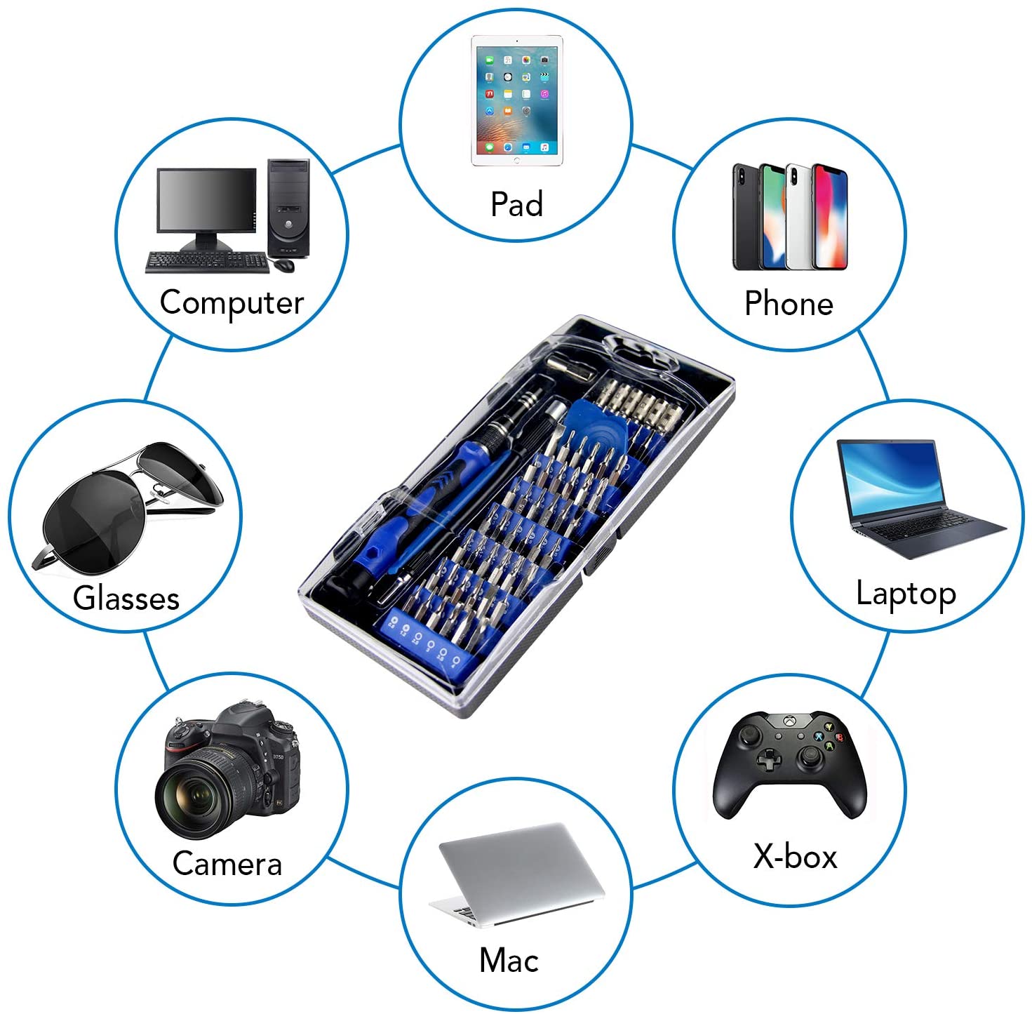 Set trusa surubelnite de precizie 63 in 1, Macbook, iMac, iPhone, electronice