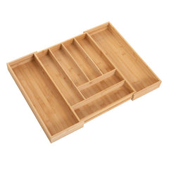 Organizator extensibil pentru tacamuri, bambus