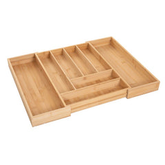 Organizator extensibil pentru tacamuri, bambus