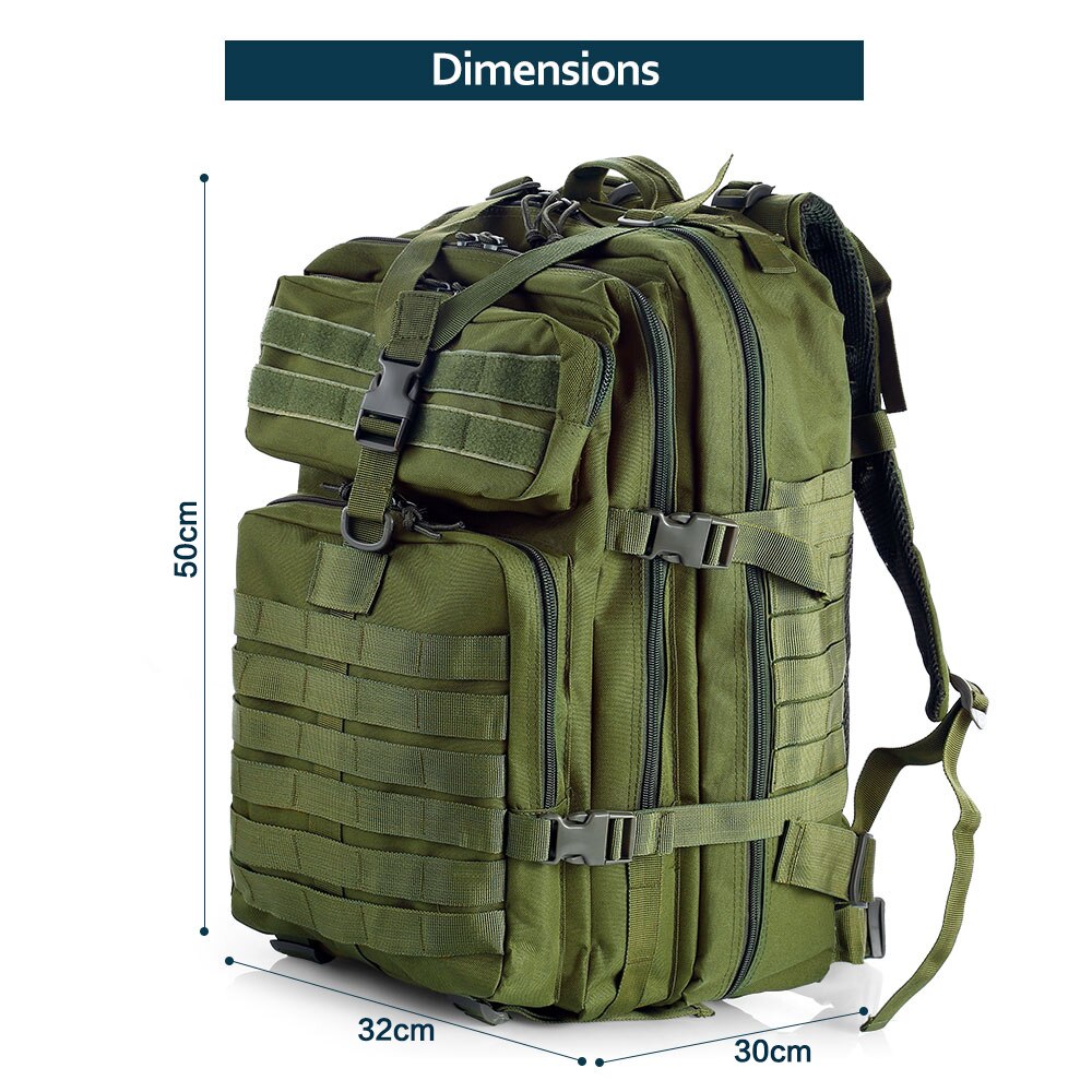 Rucsac militar impermeabil 40L, verde