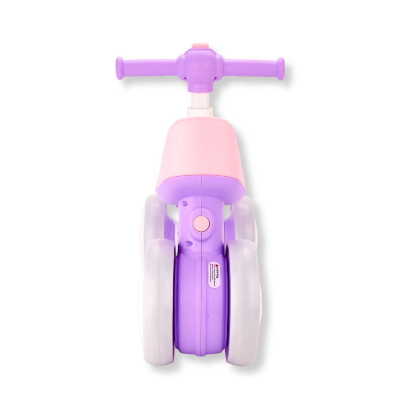Bicicleta fara pedale cu suntele si baloane de sapun