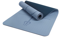 Saltea pentru yoga, pilates, aerobic, antrenament, 183 x 80 x 0.8cm, albastru