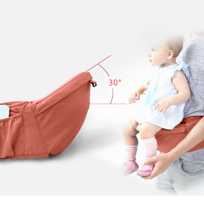 Marsupiu ergonomic Aiebao cu scaunel, Corai