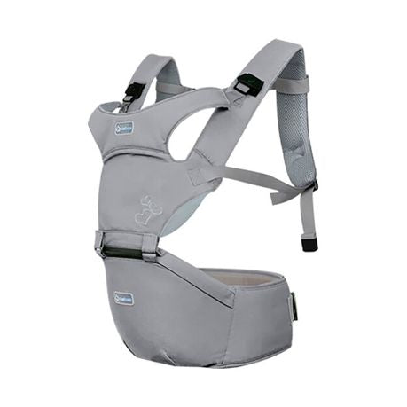 Marsupiu ergonomic Aiebao cu scaunel, Corai/Gri
